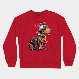 cute christmas dog Crewneck Sweatshirt